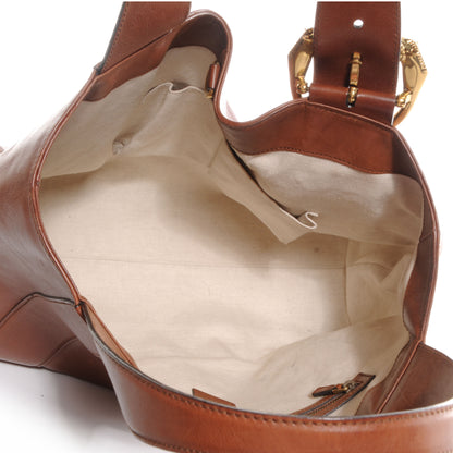Gucci Washed Calfskin Horse-Heads Medium Ribot Tote Brown 5 of 7