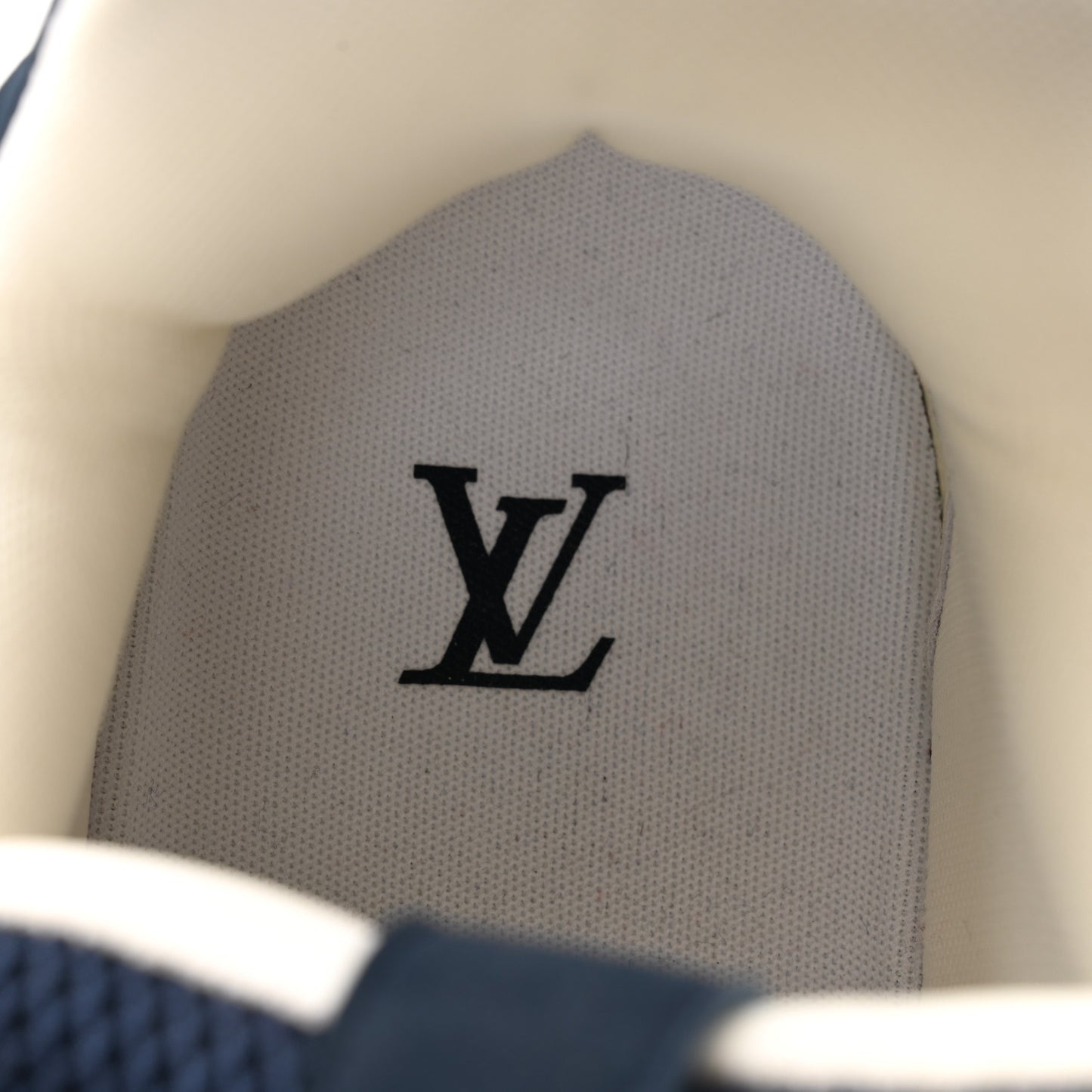 Mens LV Calfskin Mesh Skate Sneaker 11 Marine