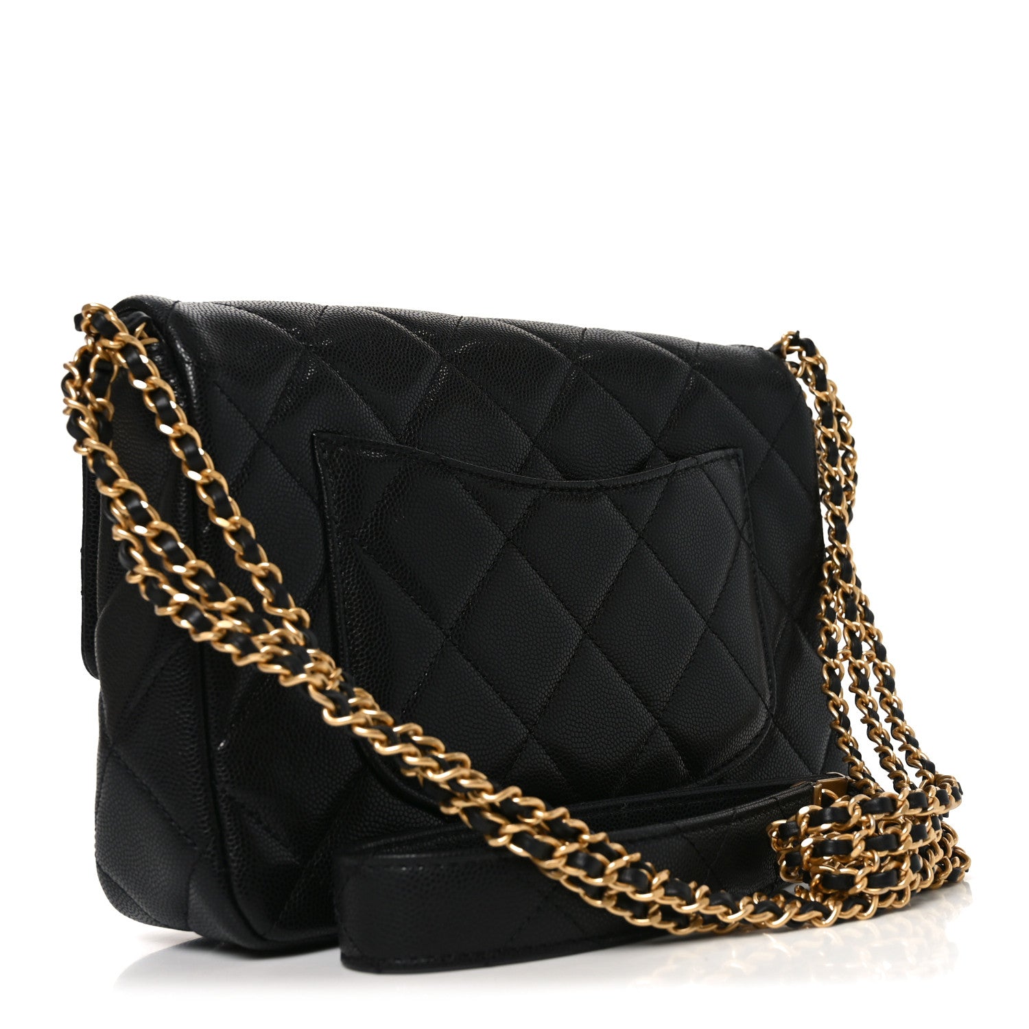 Chanel Caviar Quilted Chain Messenger Flap Bag Black 3 of 11