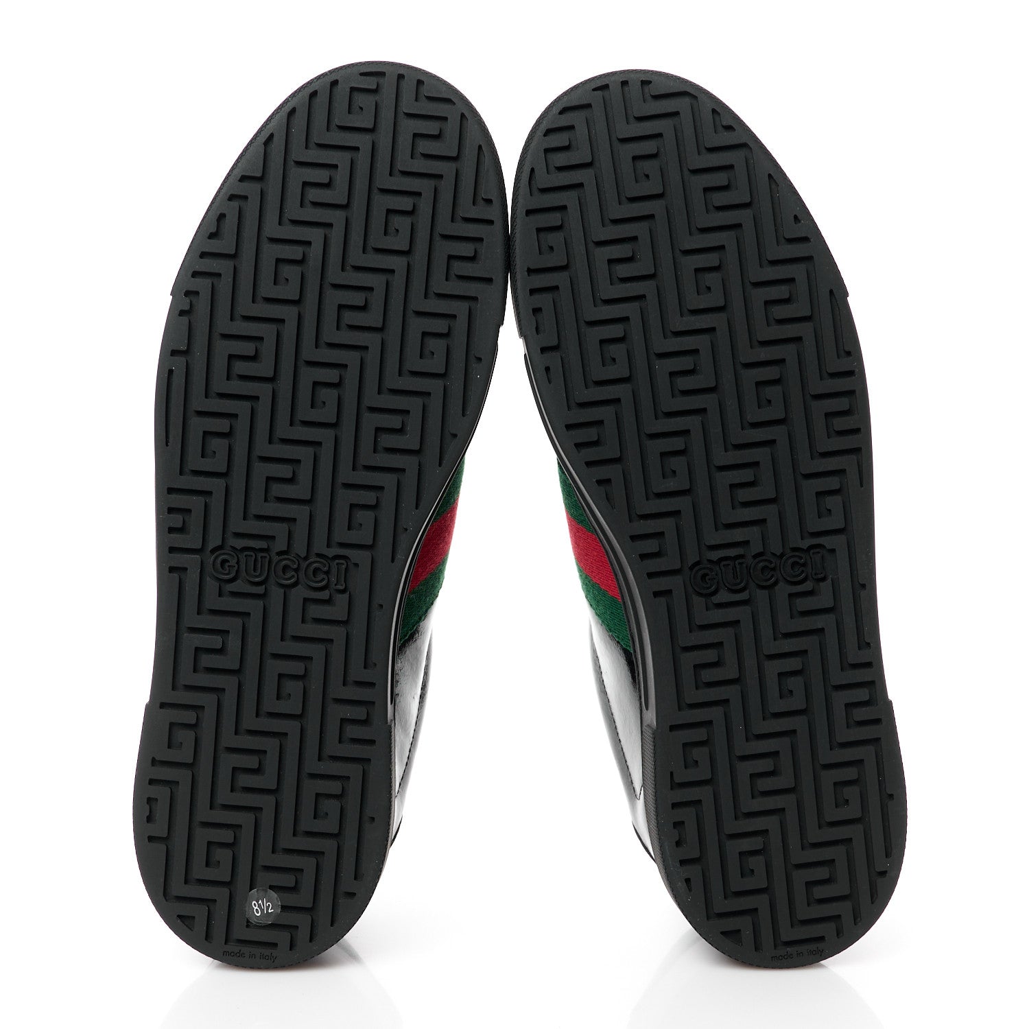Gucci Crystal GG Monogram Web Mens New Ace Sneakers 8.5 Black 5 of 9