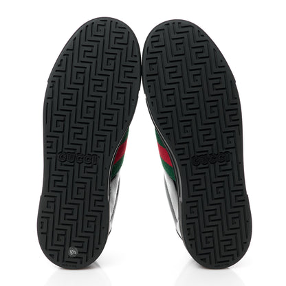 Gucci Crystal GG Monogram Web Mens New Ace Sneakers 8.5 Black 5 of 9