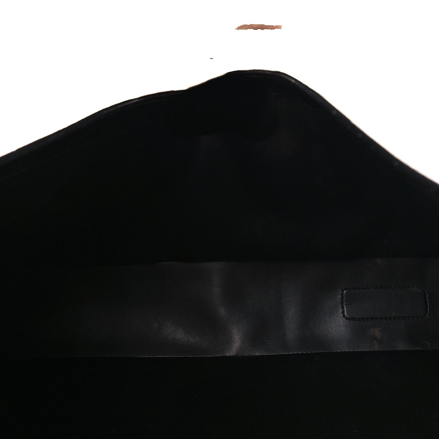 Calfskin Crocodile Embossed Large Cut Out Shoulder Bag Black
