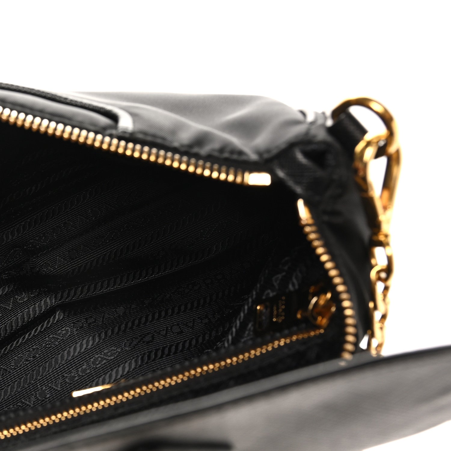 Prada Tessuto Nylon Saffiano Crossbody Bag Black 1893191
