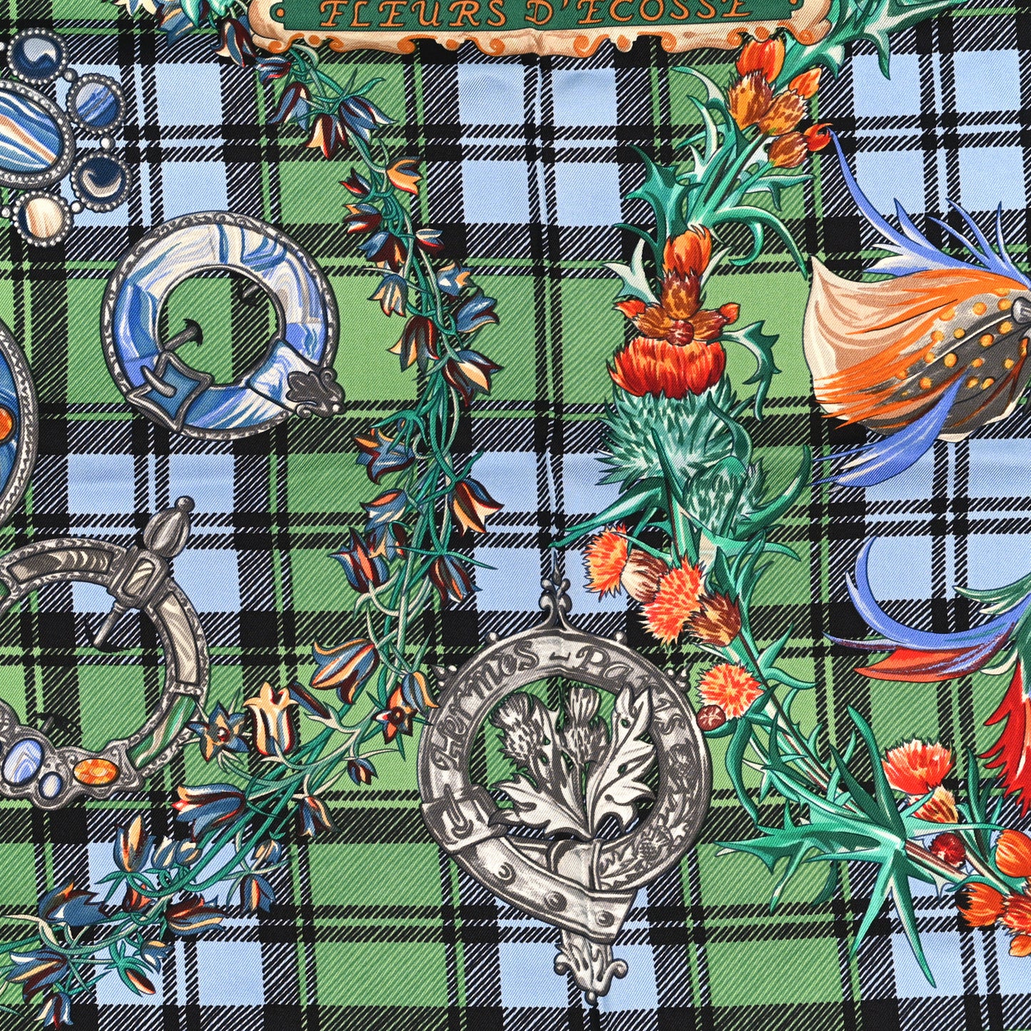 Silk Fleurs D Ecosse Scarf 90