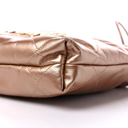Chanel Metallic Calfskin Quilted Mini Chanel 22 Copper 9 of 10