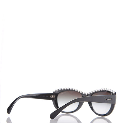 Chanel Freshwater Cultured Pearl Butterfly Sunglasses 6038-H Black 4 of 7