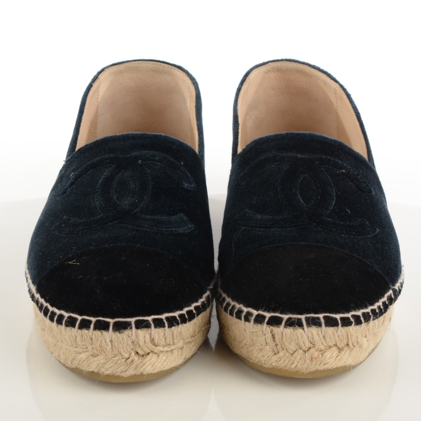 Velvet CC Espadrilles 39 Navy Black