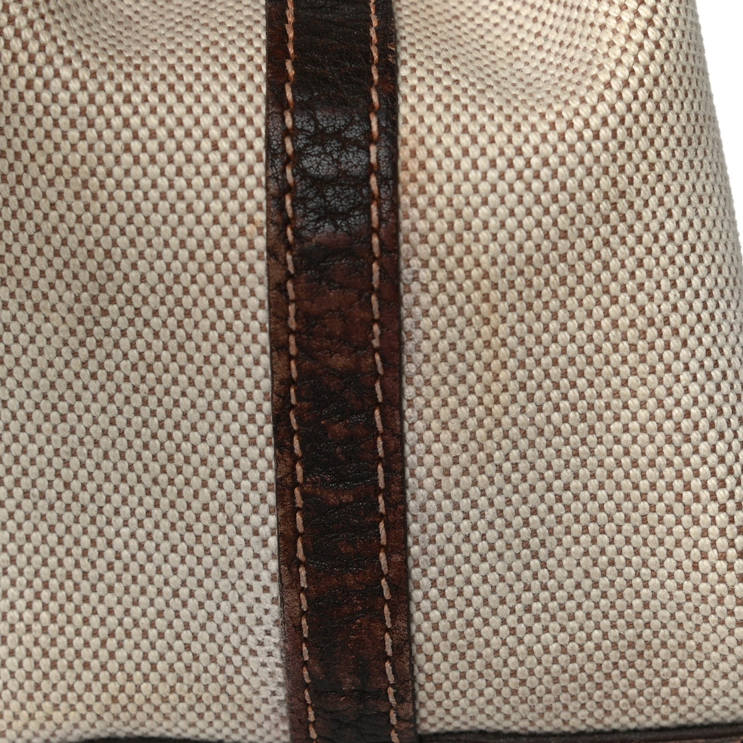 Buffle Sindhu Toile Garden Party 36 MM Tote Marron Fonce