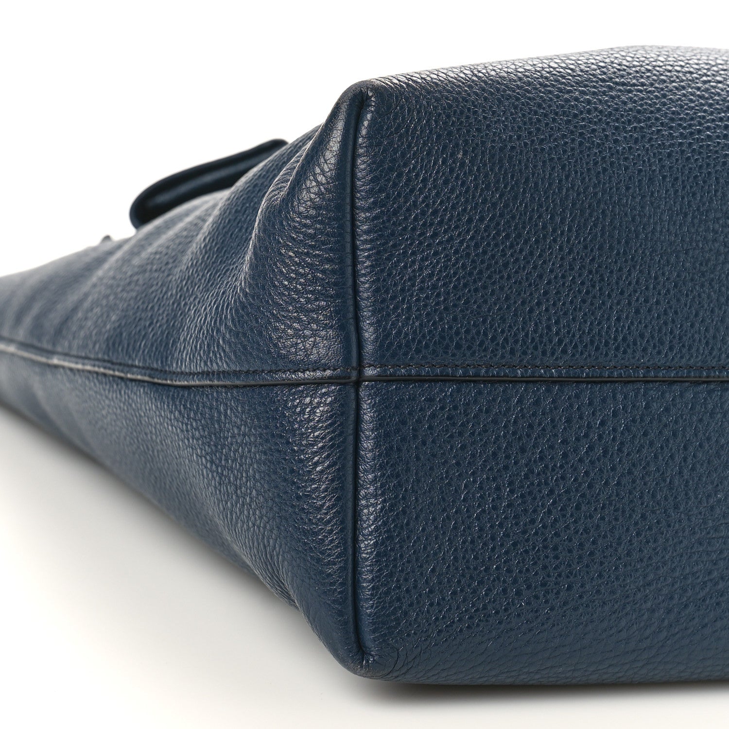 Prada Vitello Daino Pocket Shopping Tote Blue 7 of 8