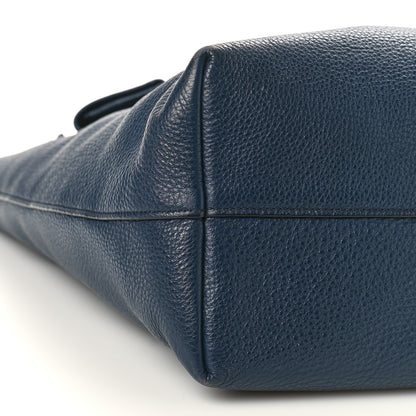 Prada Vitello Daino Pocket Shopping Tote Blue 7 of 8