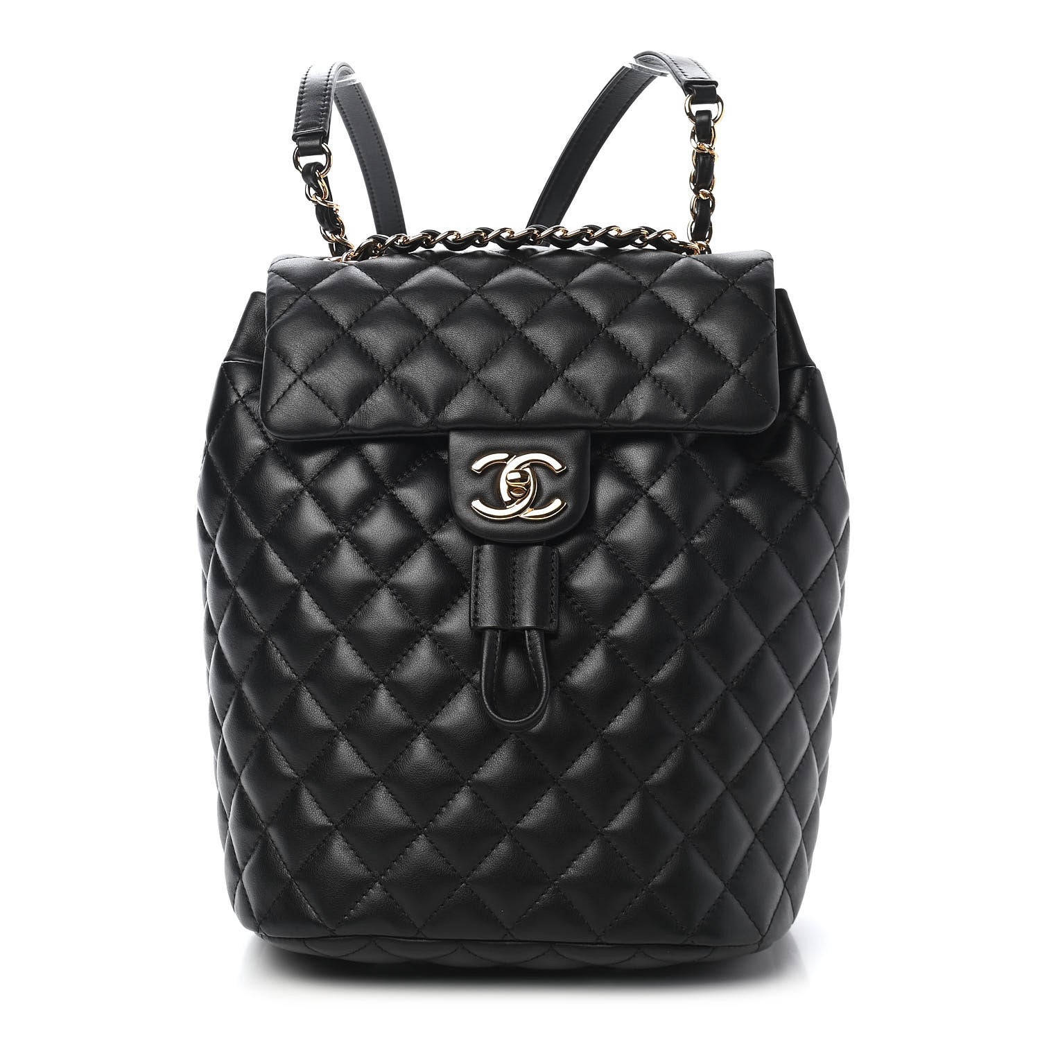 Chanel Calfskin Quilted Small Urban Spirit Backpack Black 1 of 9