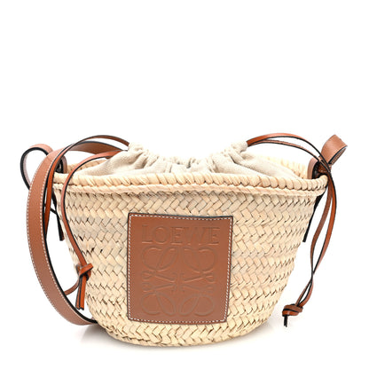 Loewe Raffia Drawstring Basket Tote Bag Natural Tan 1 of 9