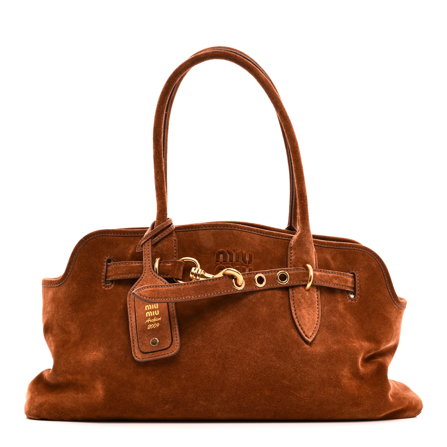 Miu Miu Camoscio Large Aventure Bag 1 of 17
