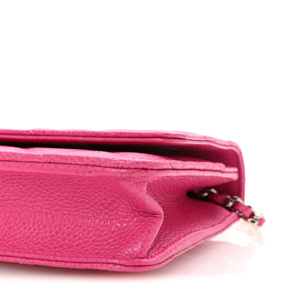 Chanel Caviar Quilted Wallet on Chain WOC Pink 11 of 11