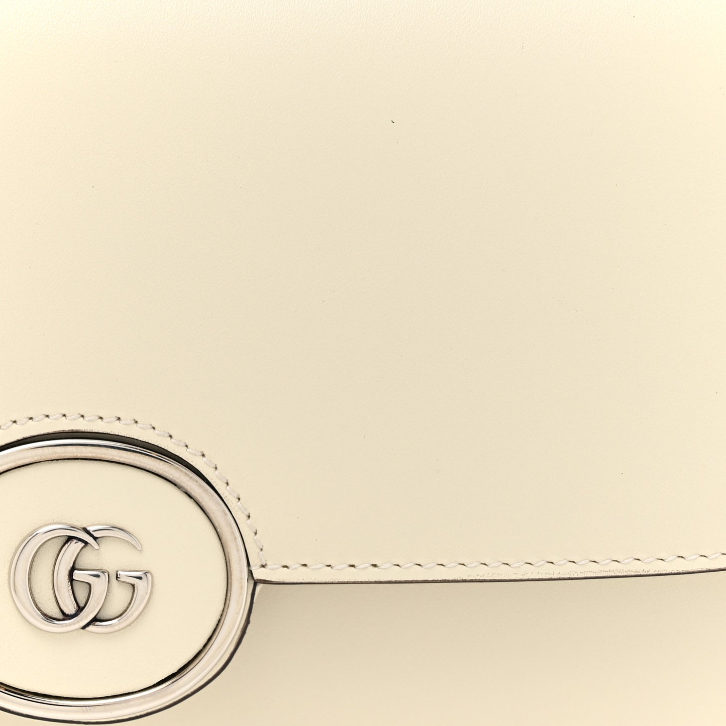 Senna Calfskin Petite GG Top Handle Shoulder Bag Mystic White