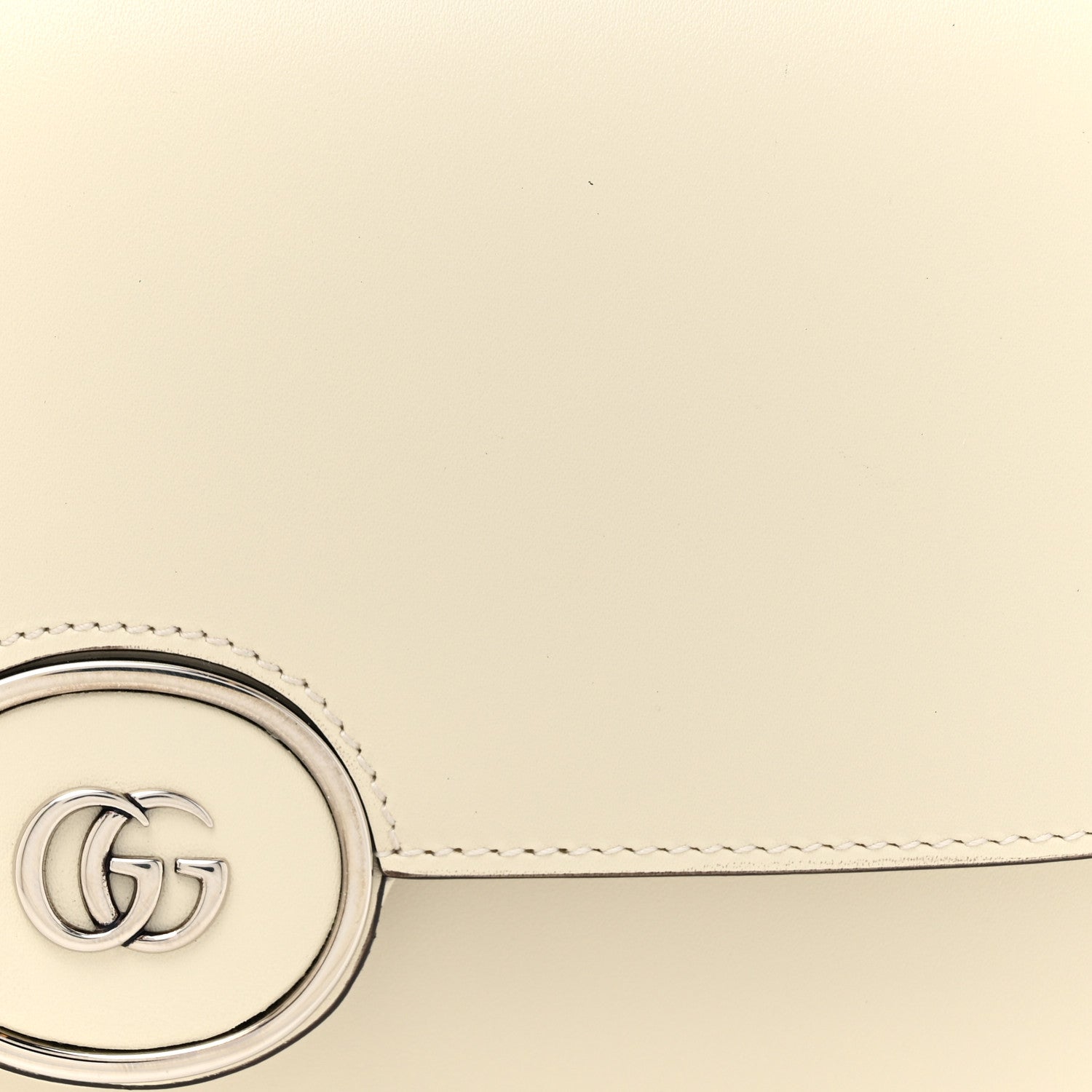 Gucci Senna Calfskin Petite GG Top Handle Shoulder Bag Mystic White 8 of 10