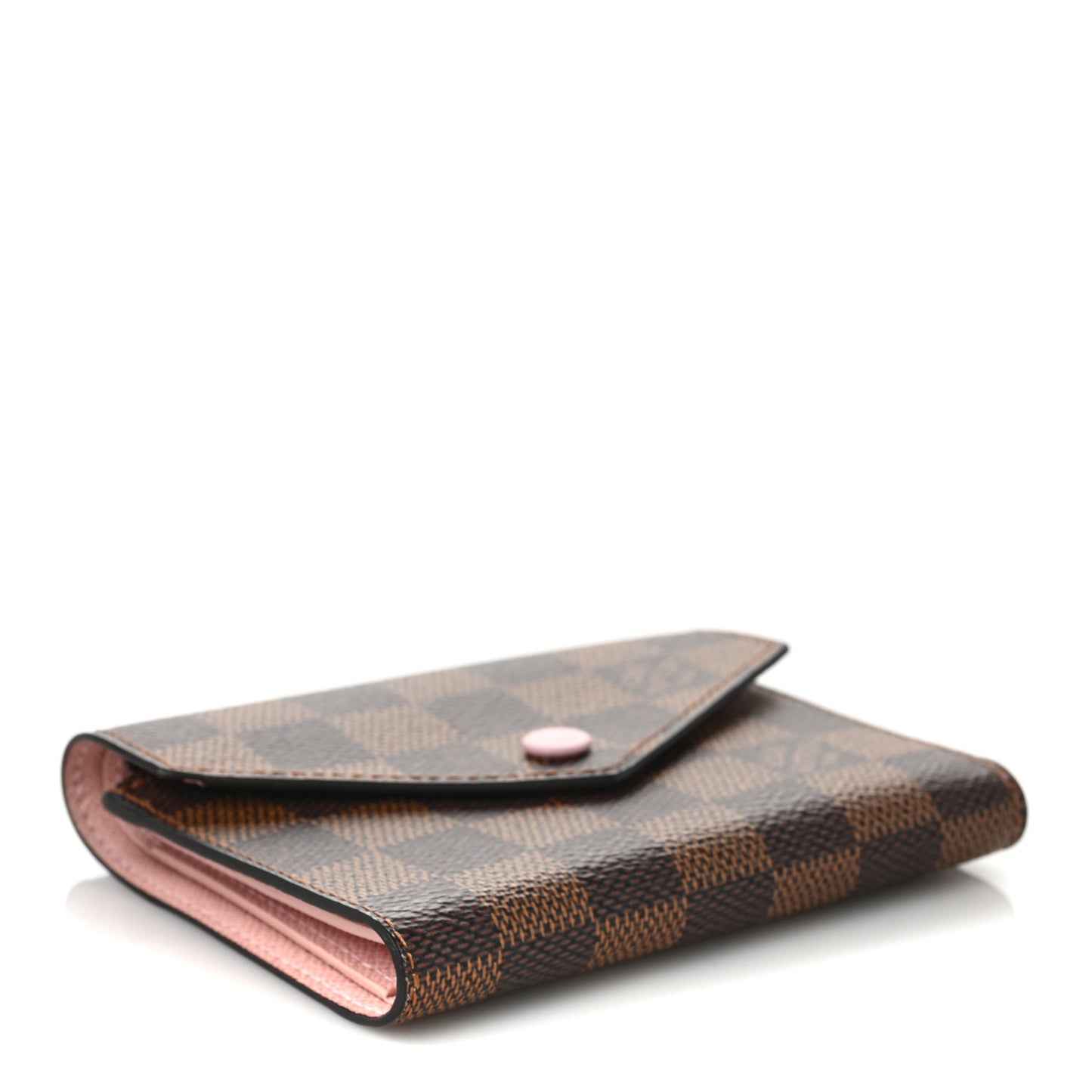 Damier Ebene Victorine Wallet Rose Ballerine