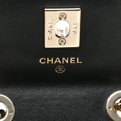 Chanel Lambskin Quilted Trendy CC Card Holder On Chain Black 5 of 12