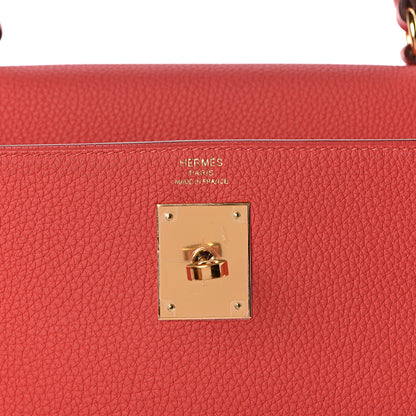 Hermes Togo Kelly Retourne 28 Rouge Pivoine 17 of 35