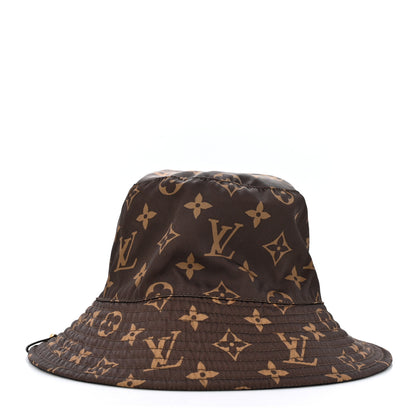 Louis Vuitton Nylon Monogram Reversible Bob Bucket Hat S Brown Black 5 of 12