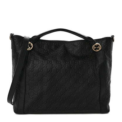 Gucci Guccissima Medium Miss GG Top Handle Bag Black 1 of 8