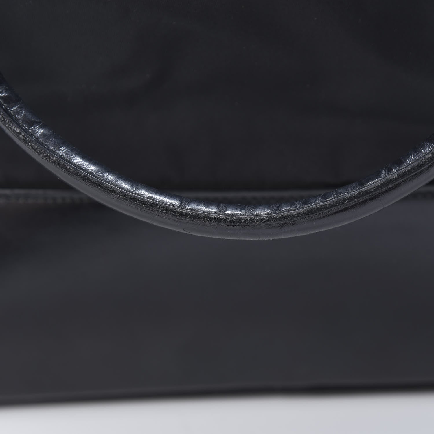 Prada Tessuto Nylon Soft Calf Zip Around Satchel Black 18 of 22