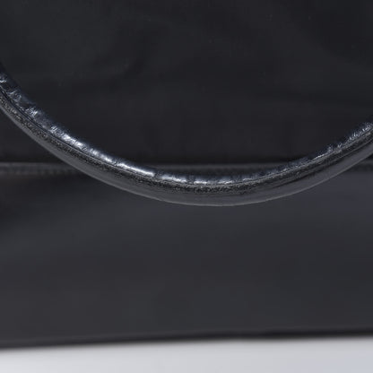 Prada Tessuto Nylon Soft Calf Zip Around Satchel Black 18 of 22