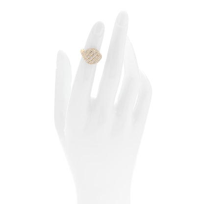 David Yurman 18K Yellow Gold Diamond Sculpted Cable Pinky Ring 44 3 2 of 5