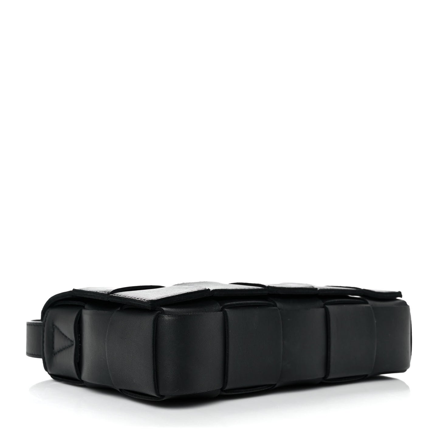 Lambskin Maxi Intrecciato Cassette Crossbody Bag Black