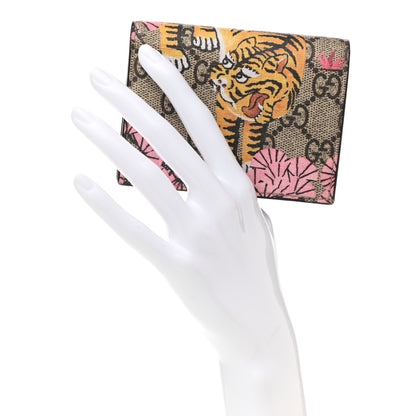 Gucci GG Supreme Monogram Bengal Card Case Beige Pink 2 of 6