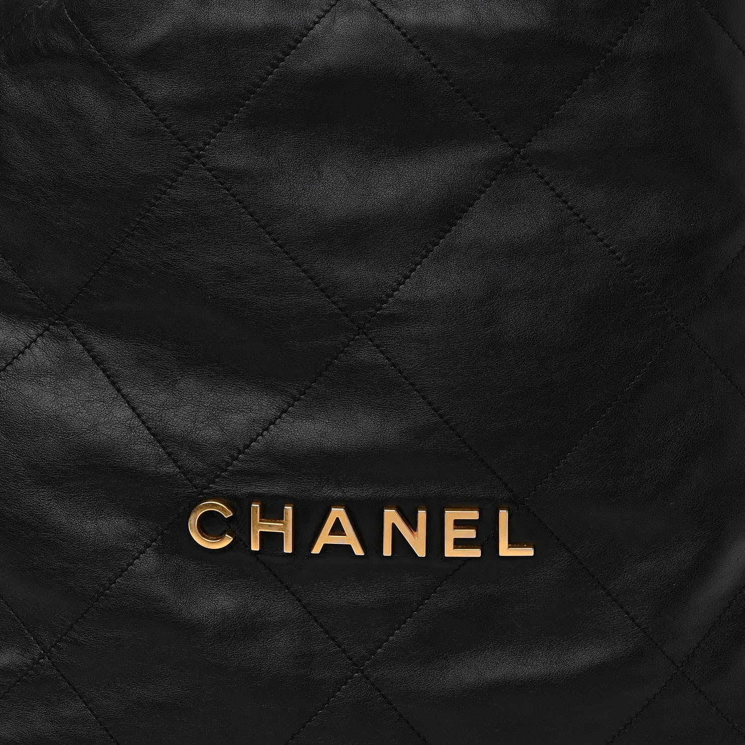 Chanel Shiny Calfskin Quilted Large Chanel 22 Black 8 of 10
