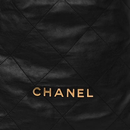 Chanel Shiny Calfskin Quilted Large Chanel 22 Black 8 of 10