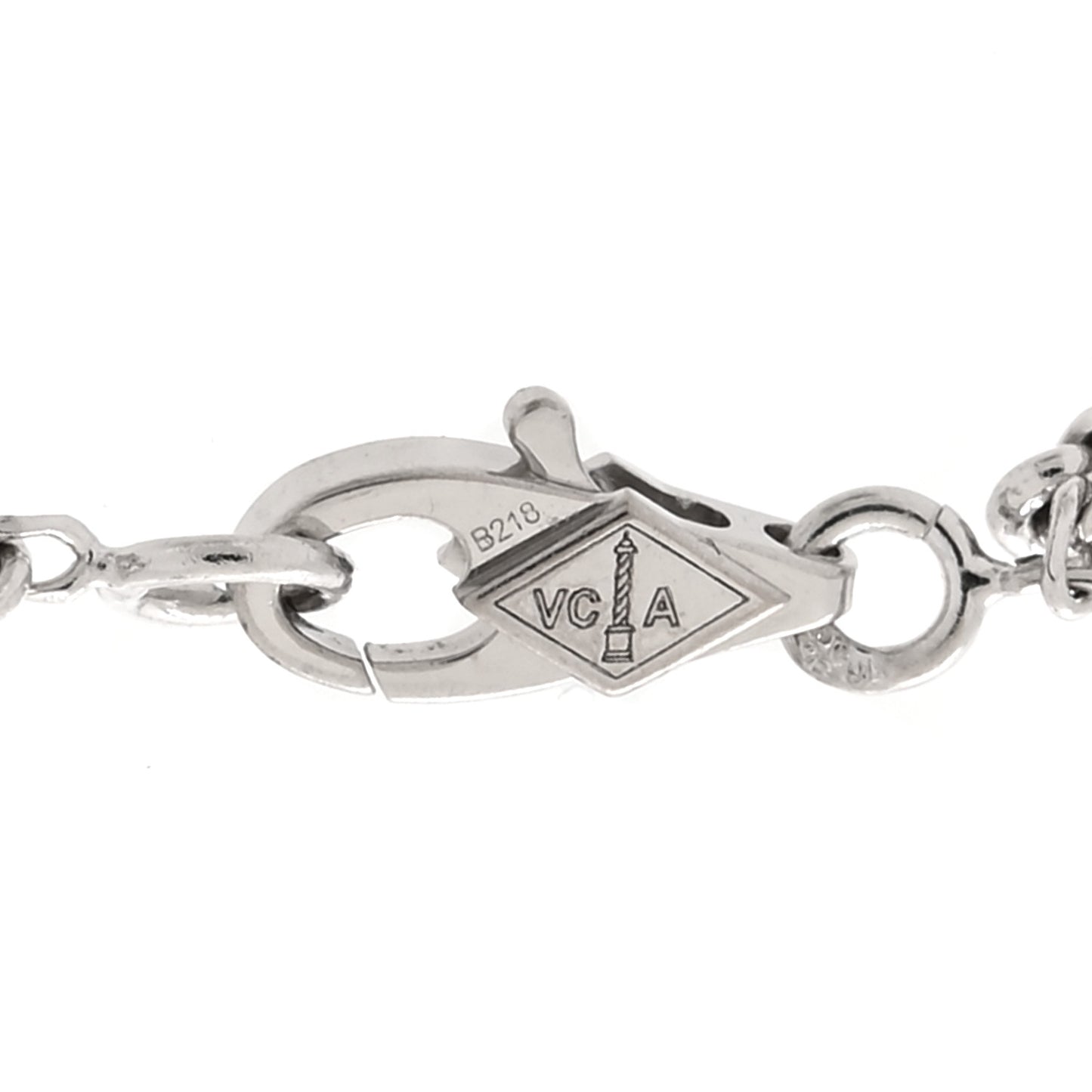 18K White Gold Diamond 6 Motifs Sweet Alhambra Bracelet