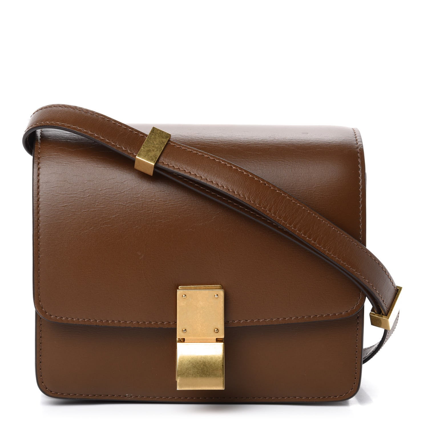 Celine Smooth Calfskin Small Classic Box Flap Bag Camel 1 of 10