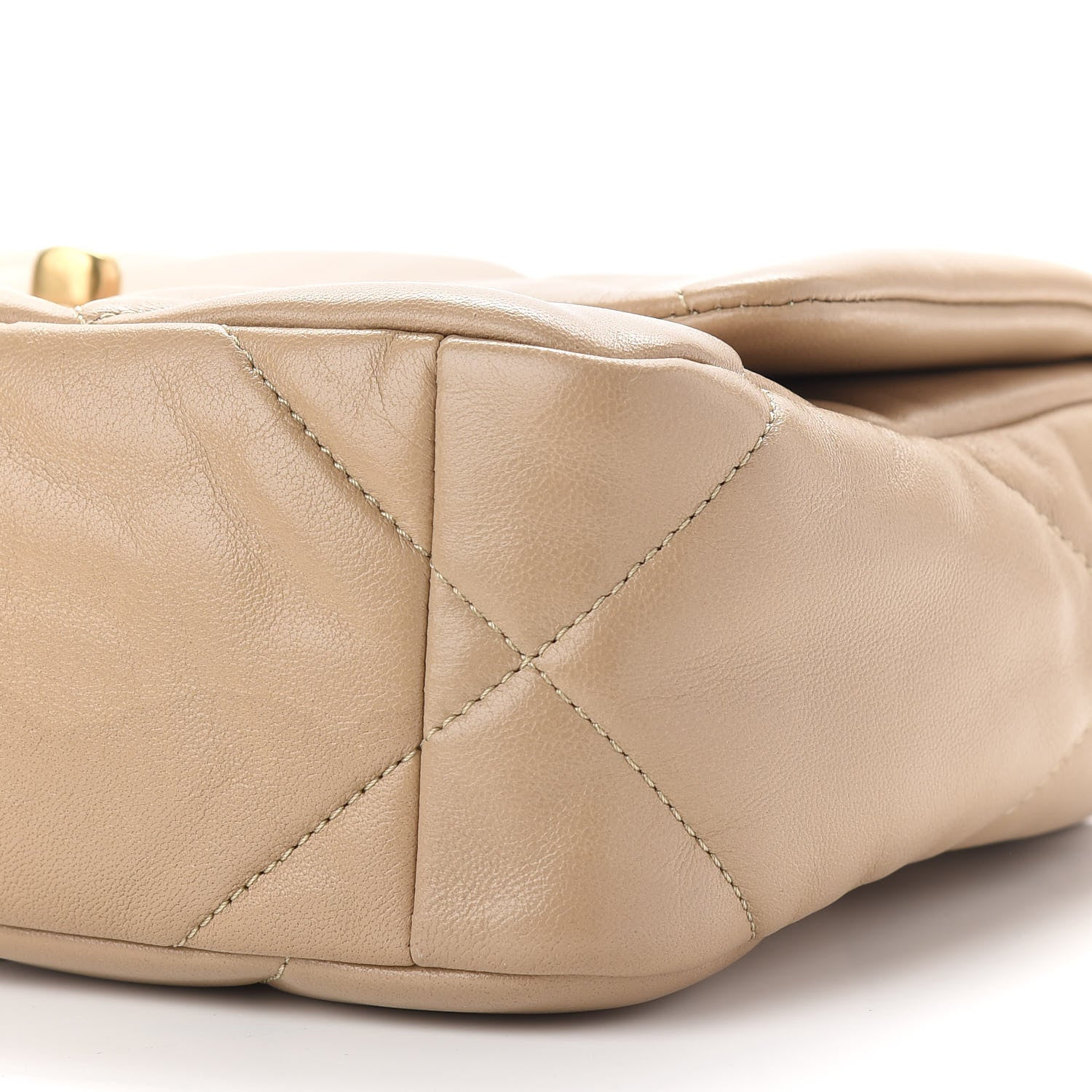 Chanel Lambskin Quilted Medium Chanel 19 Flap Dark Beige 9 of 10