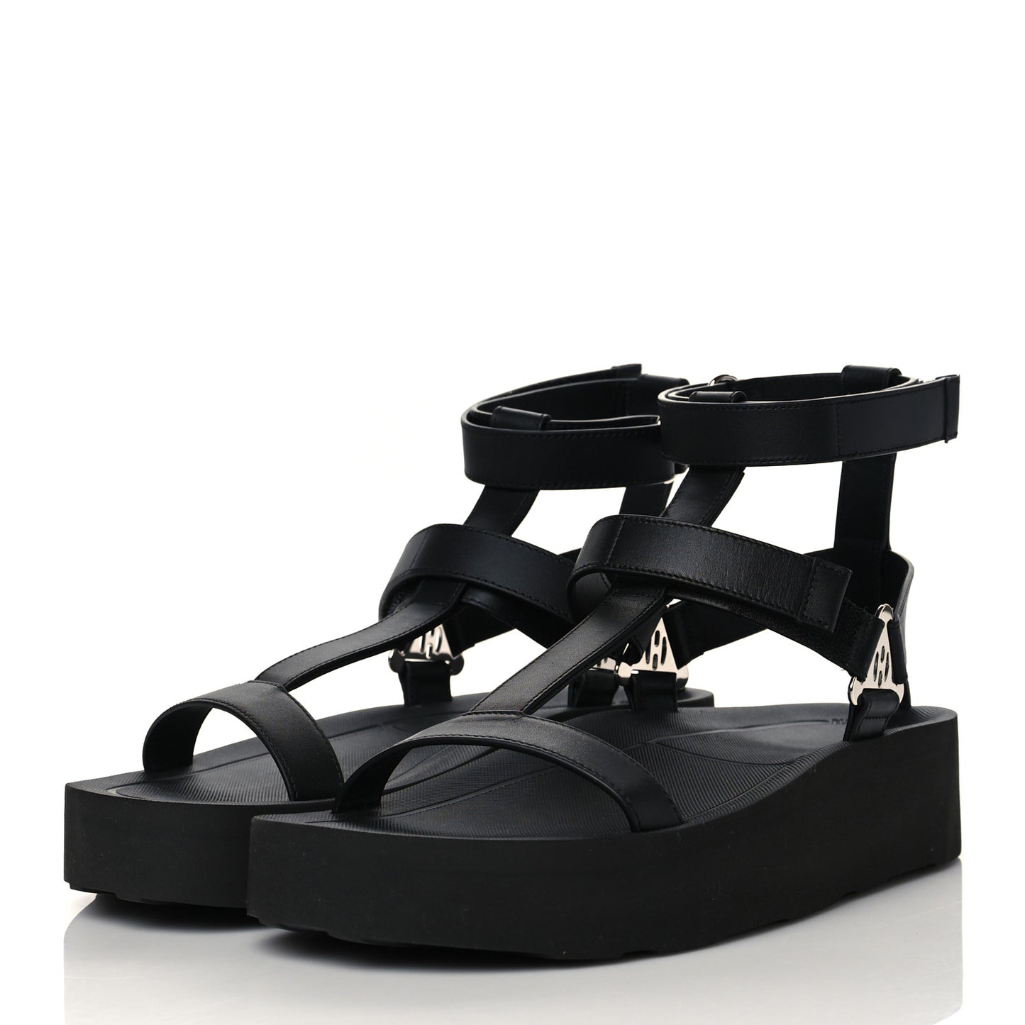 Calfskin Womens Enid Sandals 40 Black