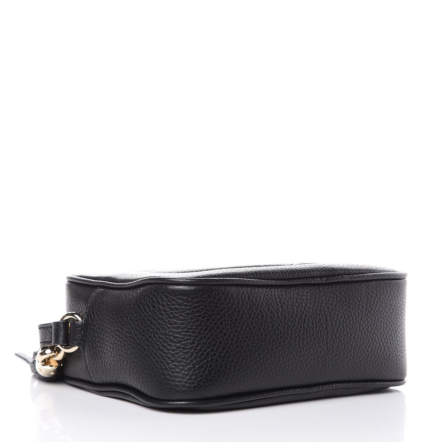Pebbled Calfskin Small Soho Disco Bag Black