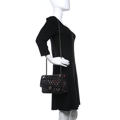 Chanel Lambskin Sea Through Flap Black Multicolor 2 of 14
