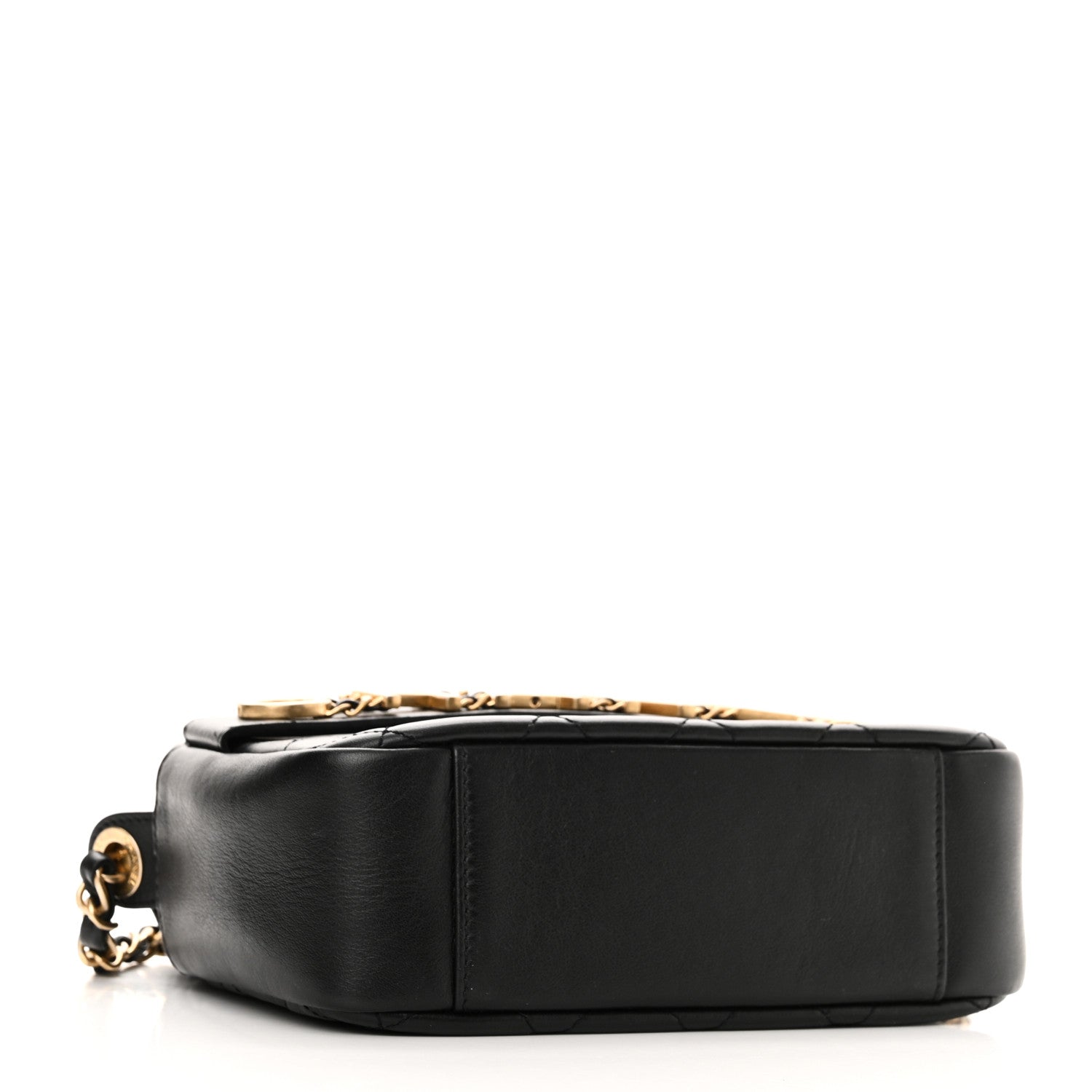 Chanel Calfskin Quilted Enchained Camera Case Bag Black 4 of 10
