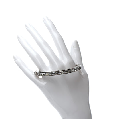 Chanel Crystal Logo Bracelet Silver 2 of 6