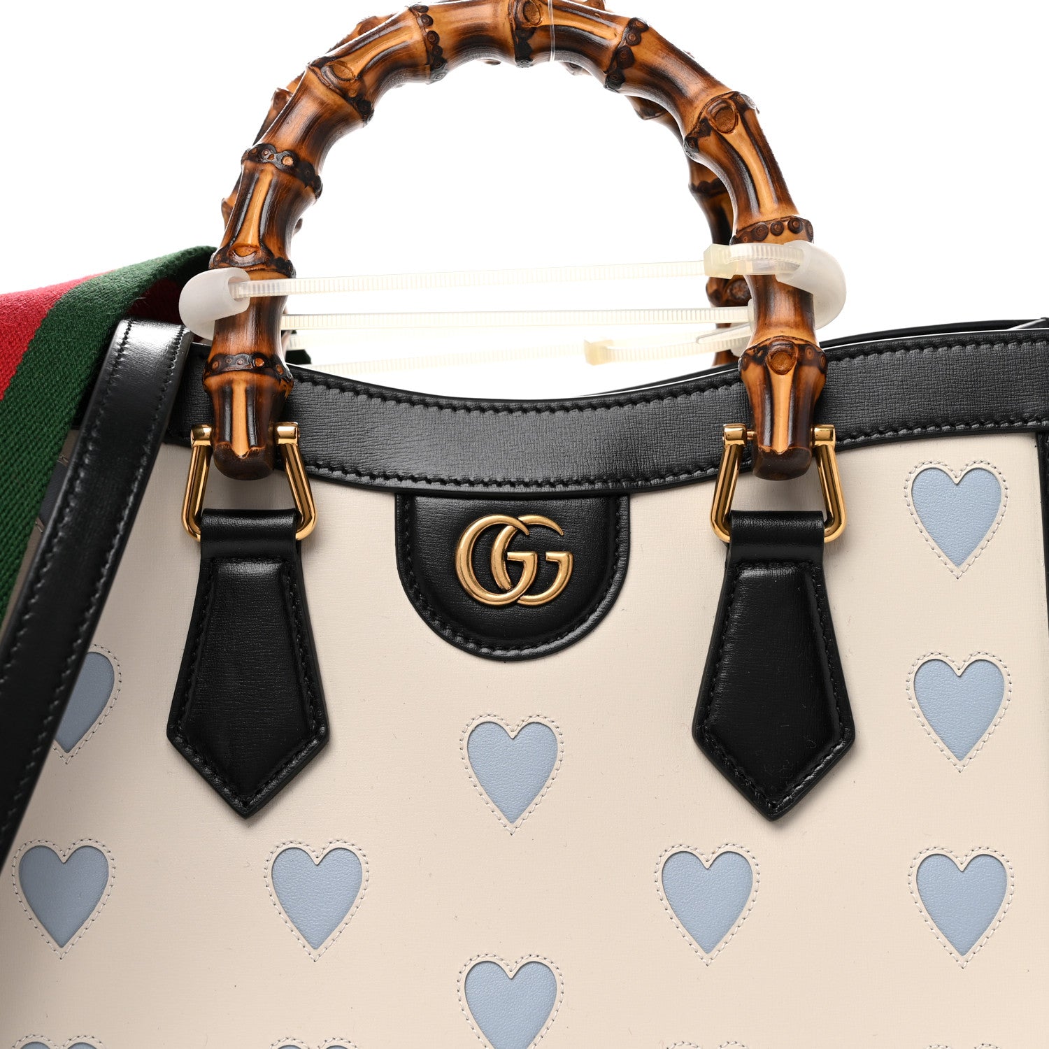 Gucci Calfskin Lovelight Small Diana Tote Bag Mystic White Paradise Cloude Multicolor 8 of 10