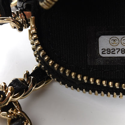 Chanel Calfskin Quilted Pearl Small Clutch With Chain Black 11 of 13