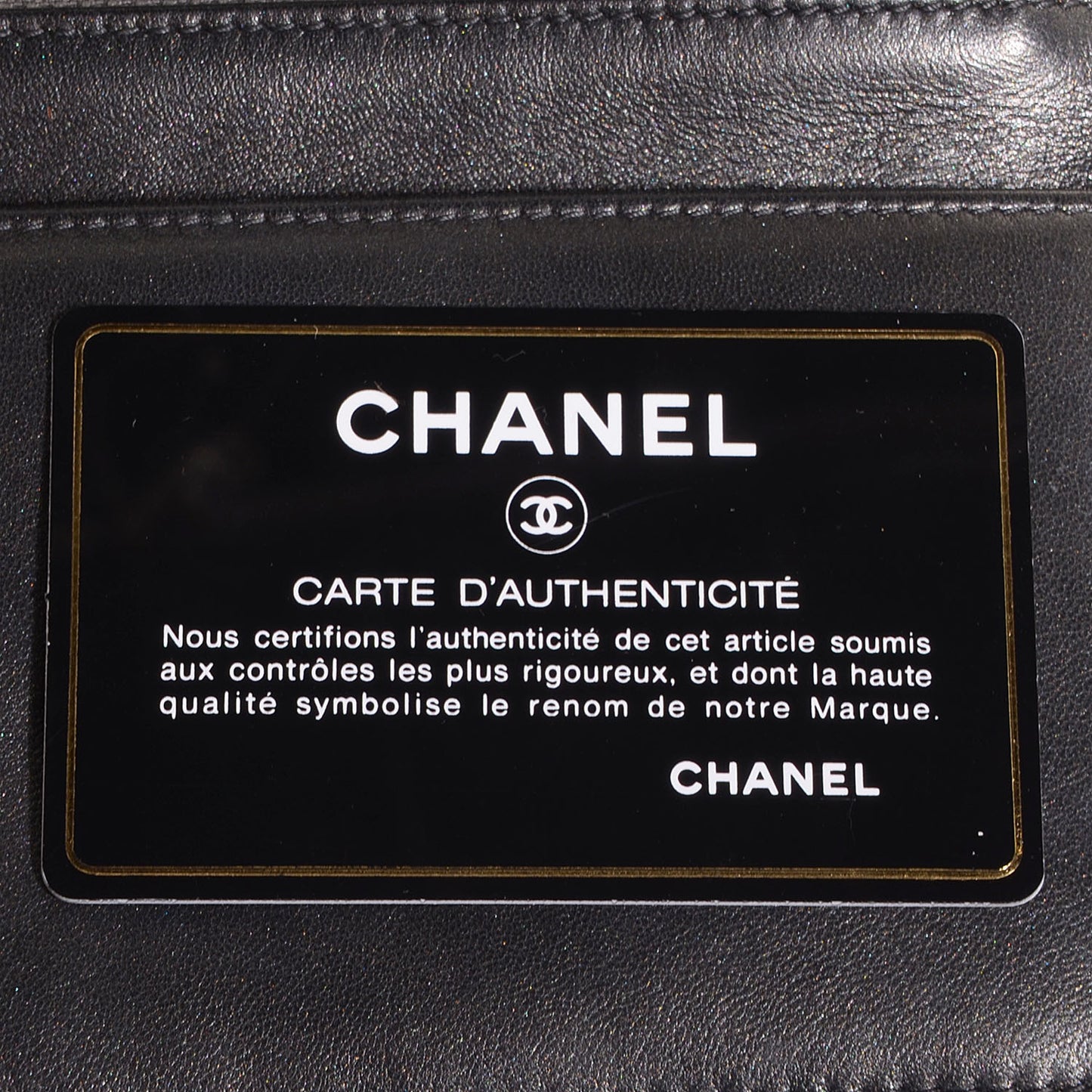Calfskin Double Stitch Boy Wallet On Chain WOC Grey