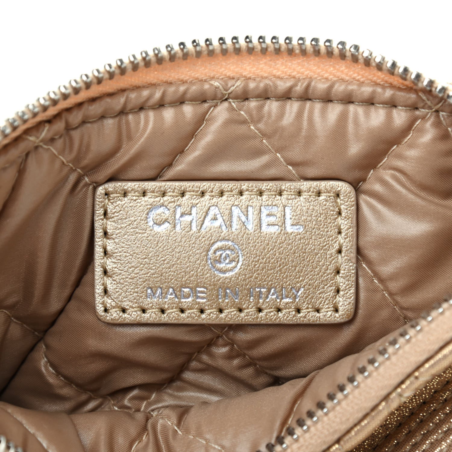 Chanel Metallic Lambskin Star Embossed Coin Purse Case Gold 6 of 7