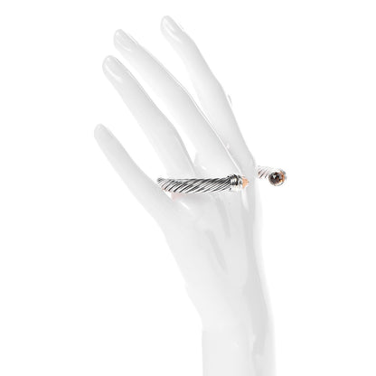 David Yurman Sterling Silver 14K Yellow Gold Citrine 7mm Cable Classics Bracelet 2 of 5