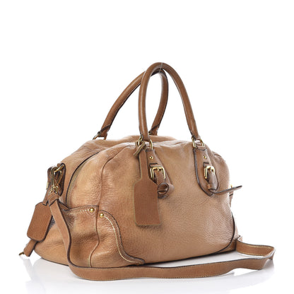 Prada Cervo Antik Dome Satchel Sughero 3 of 25