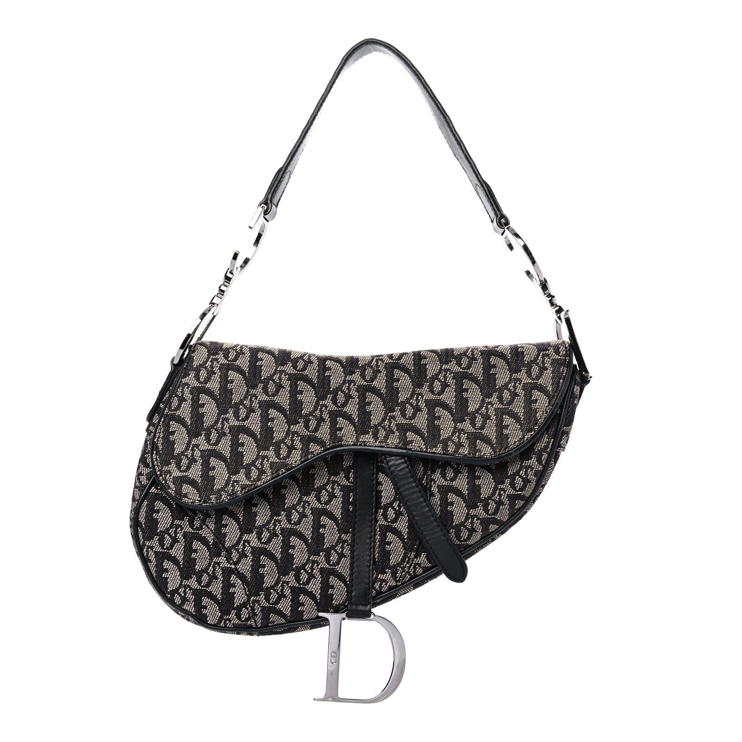 Christian Dior Monogram Saddle Bag Black 1 of 18