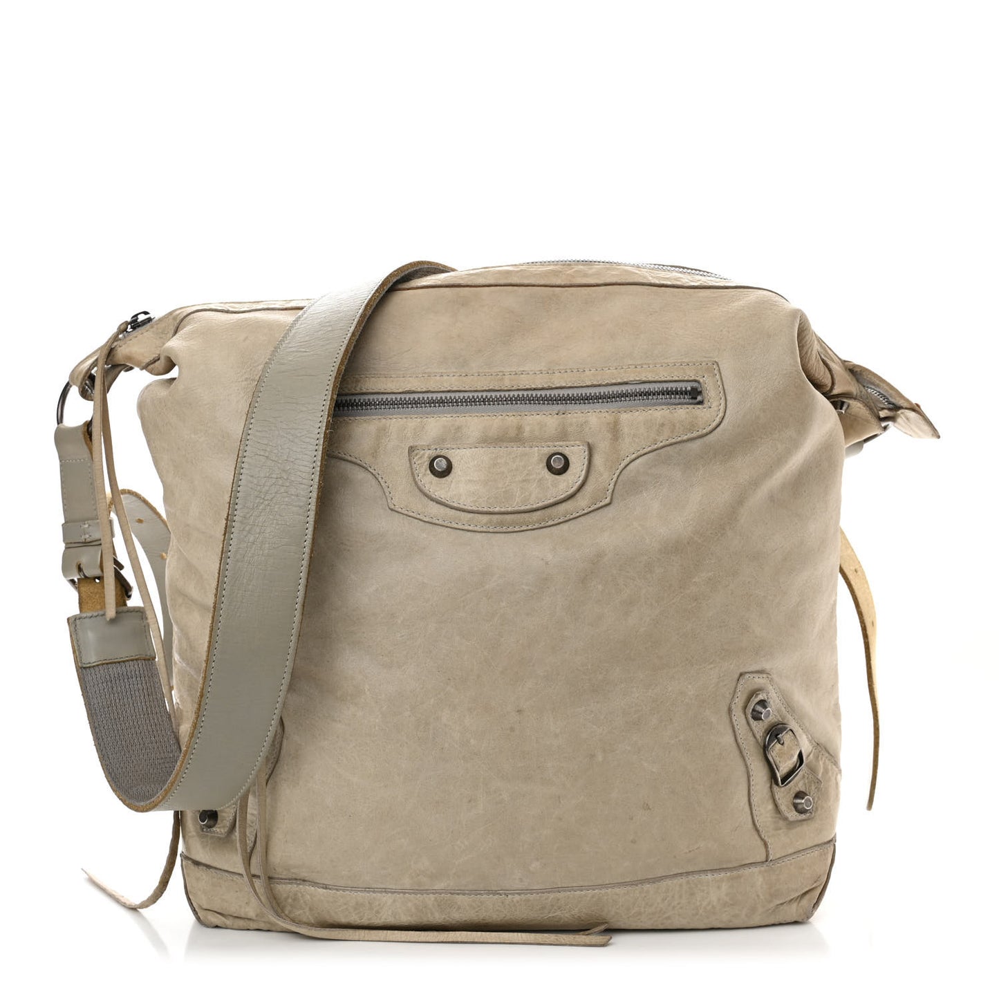 Agneau Classic Hardware Day Hobo Latte Beige