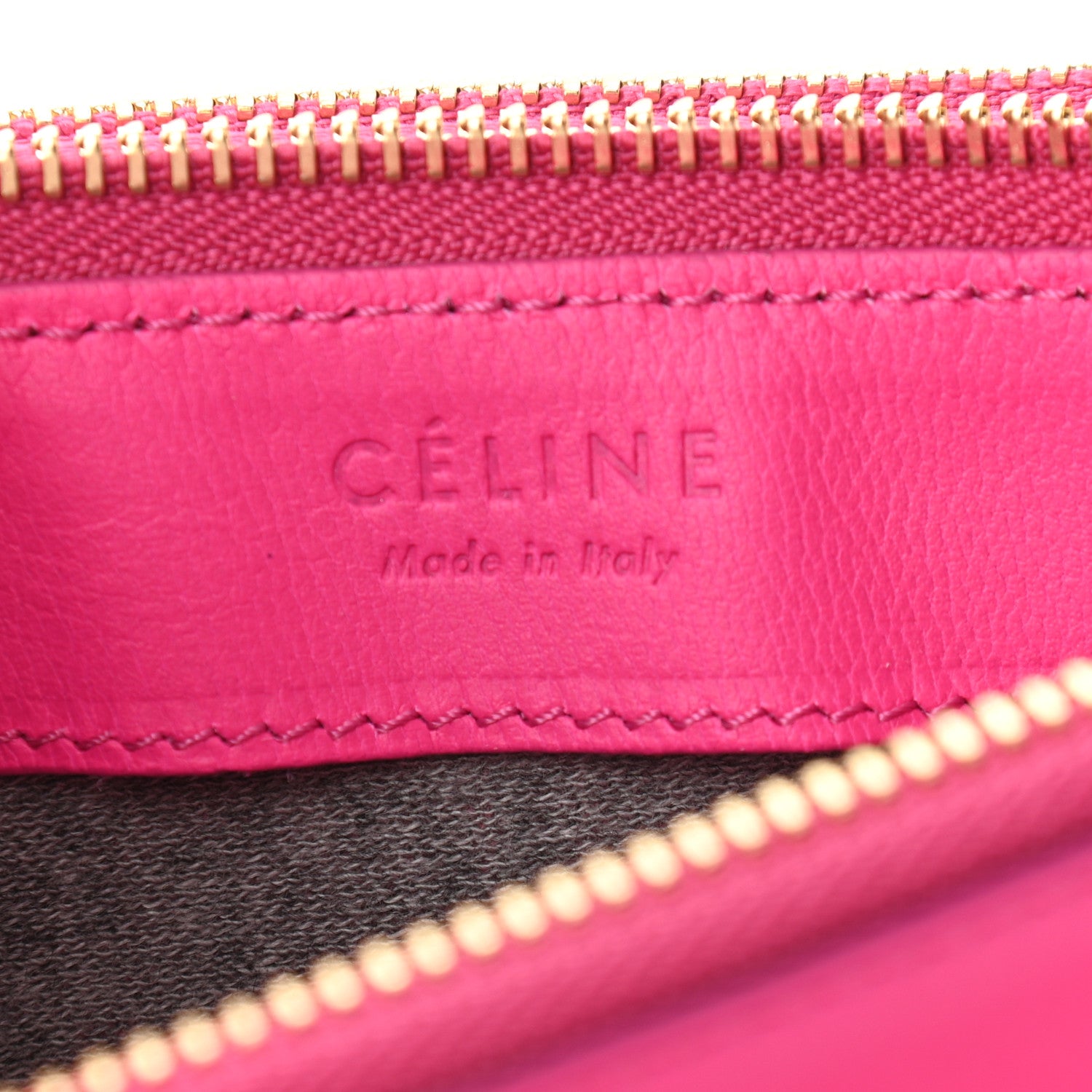Celine Lambskin Small Trio Crossbody Bag Fluo Fuchsia 8 of 11