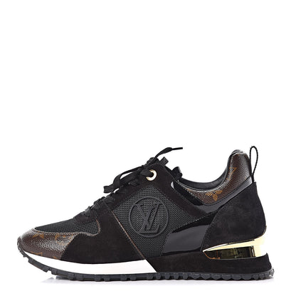 Louis Vuitton Suede Monogram Run Away Sneakers 38 Black 1 of 8